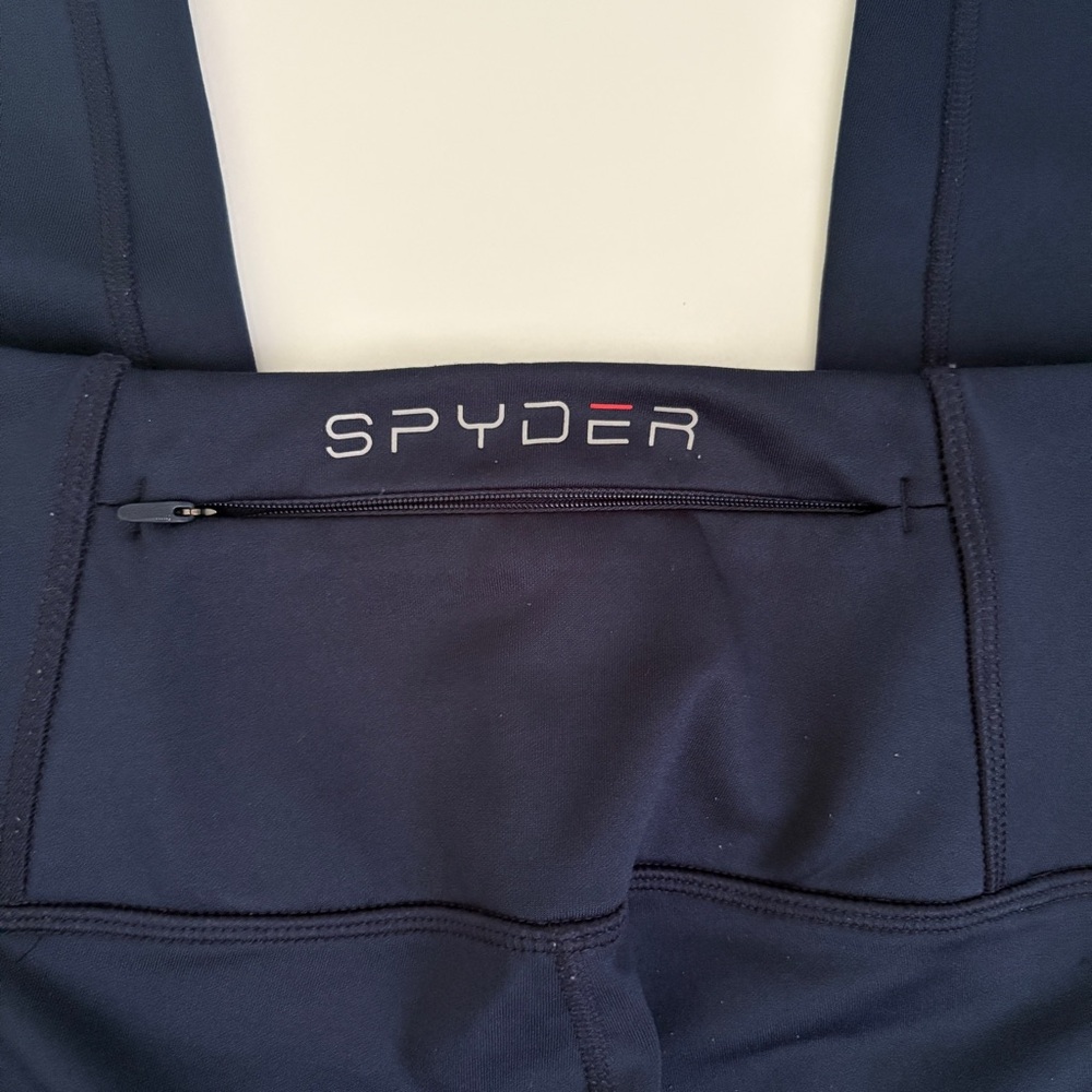 Spyder Active | Women’s 33” Fuzzy Lined Navy Blue Leggings w/ Back Pocket Size S - Picture 4 of 7